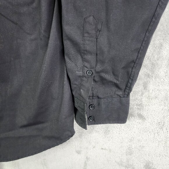 Mens Black Ecko Unltd Shirt Long Sleeve Button-Up Front Pockets Size 2XL - Picture 4 of 13